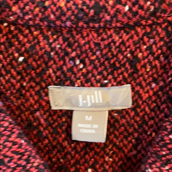 J. Jill Red and Black Jacket M Medium EUC - Picture 2 of 7